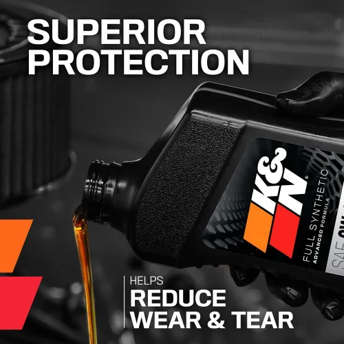 Vista 4 de K&N Motor Oil: 5W-40 Synthetic Engine Oil: Premium Protection, High Mileage, 1 Quart