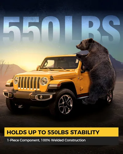 Vista 6 de KYX Estribos para Ram 1500, 2500, 3500 Crew Cab 2009-2018, 2019-2022, 2010-2021, 2500, 2019-2022, 2010-2021 Crew Cab - Dos escalones laterales