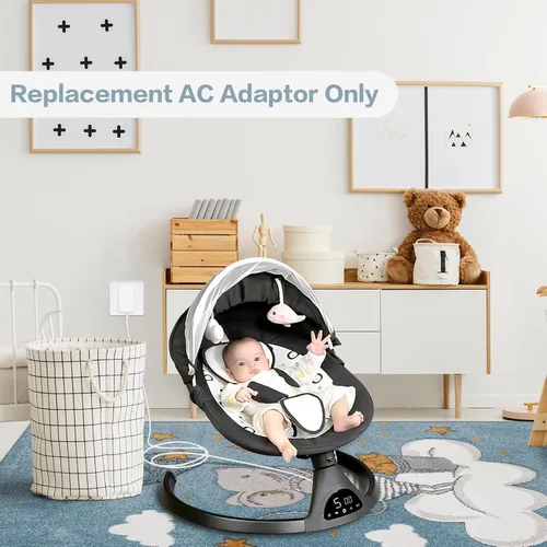Vista 2 de CSDWELL Cable de 6 V para columpio de bebé compatible con Maxi COSI, Fisher Price, Ingenuity, Queerick, Harppa, Gopanda, Larex, Kidsview, Riviplou