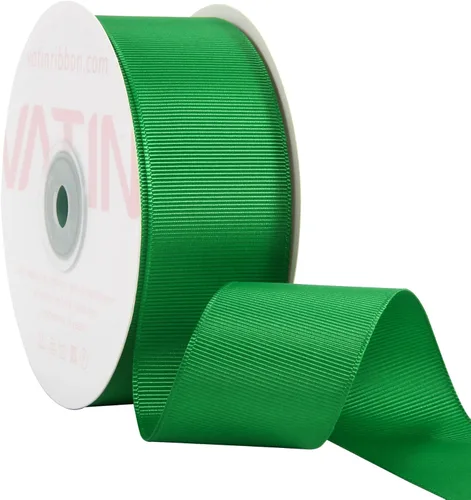 Vista 150 de VATIN Cinta de Grogrén Negra, 1-1/2" x 50 Yardas Continuas, Cinta de Grogrén de Poliéster Negra, Usar para Lazos de Bricolaje, Accesorios