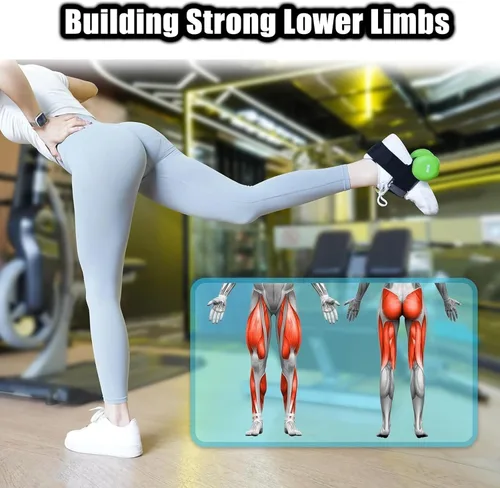 Vista 3 de Dumbbell Foot Attachment, Tibialis Trainer, Adjustable Ankle Weights, Leg Workouts at Home for Hip Flexors,Ankle Straps for Weight Lifting,Shin