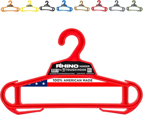 Vista 15 de Rhino Tough Hook - Perchas resistentes para ropa, fabricadas en Estados Unidos, de grado militar, para armadura corporal, capacidad de 200 libras