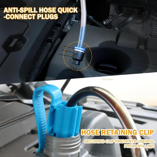 Vista 7 de MILADO 12V 100W Oil Change Extractor Pump, Electric Engine Oil Transfer Pump for Engine/Transmission/Gear Oil with Portable Case (Engine Oil Pump-N)