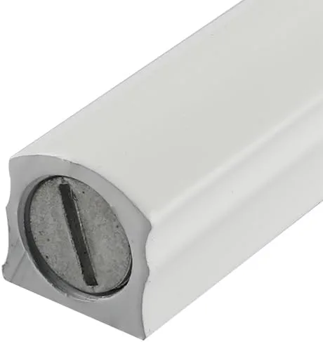 Vista 2 de Mezuzah de aluminio, espinilla plana de 4.7 in, impermeable (blanco)