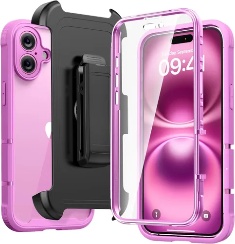 Vista 145 de Diaclara Funda magnética diseñada para iPhone Air, protector de pantalla de cuerpo completo, compatible con MagSafe, funda militar a prueba