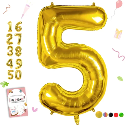 Vista 112 de Smlpuame - Globos grandes de 40 pulgadas de números del 0 al 9, globos numéricos para decoración de fiesta de cumpleaños, globos de helio