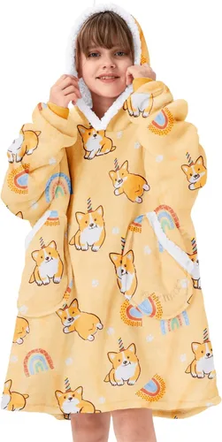 Manta con capucha para mujeres y hombres, sherpa, de gran tamaño, gruesa, acogedora, suave, cálida, para adultos, sudadera con capucha