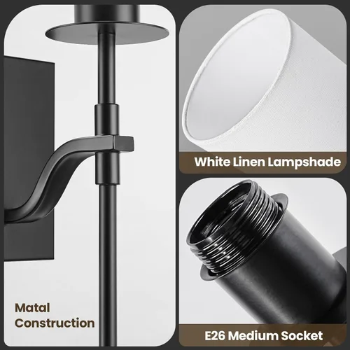 Vista 6 de SURAIELEC Aplique de pared a pilas, apliques inalámbricos regulables con control remoto, 3 temperaturas de color, luz de imagen