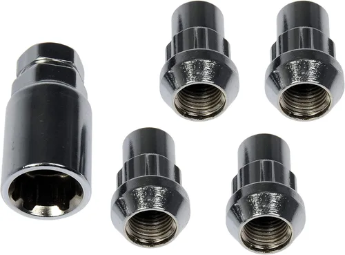 Vista 5 de Dorman 712-628 Wheel Nut Lock Chrome Acorn Set M14-1.50 Compatible with Select Chevrolet GMC Models, 5 Piece Set