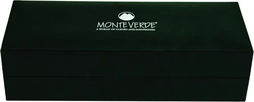 Vista 9 de Monteverde Invincia cromada, pluma estilográfica de fibra de carbono negra media (MV40065)