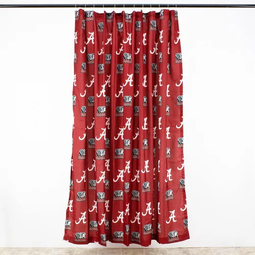 Vista 3 de College Covers Everything Comfy Alabama Tide - Cortina de ducha brillante y colorida, 70 x 72 pulgadas