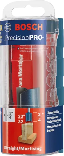 Vista 4 de Bosch 84602MC - Broca para enrutador de mortajería de madera contrachapada con punta de carburo de 23/32 pulgadas x 3/4 pulgadas