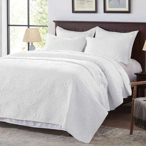 Vista 14 de Anluoer Juego de ropa de cama de tamaño individual, color naranja quemado en relieve, colchas ligeras de microfibra suave de verano, cubrecama
