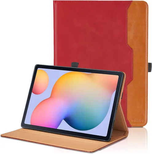 Vista 83 de Funda para Samsung Galaxy Tab A7 de 10,4 pulgadas 2020 (SM-T500/T505/T507) - Funda de piel sintética con función atril y bolsillo, función de Azul