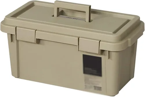 Caja de herramientas portátil, caja de herramientas de almacenamiento de plástico con bandeja extraíble, caja de herramientas de almacenamiento