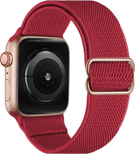 OXWALLEN - Correa elástica Solo Loop de nailon y de tamaño XL, compatible con Apple Watch de 38 mm y 40 mm, correa trenzada, deportiva, ajustable y