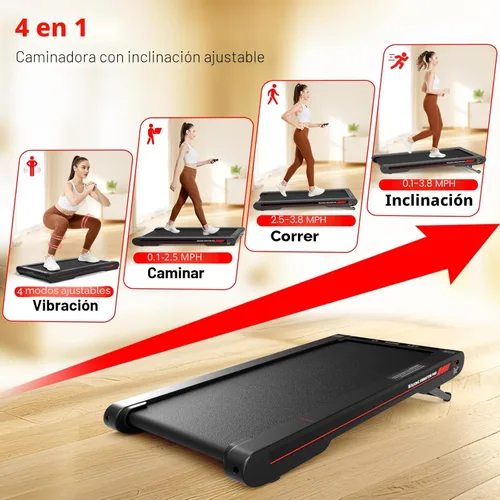 Vista 5 de Sperax Walking Treadmill Pad with APP, 3 in 1 Under Desk Treadmill, 400W Low Noise Walking Vibration Pad with Remote Control,Portable Treadmills for