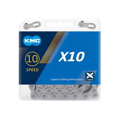 Vista 4 de KMC X10-116L, NP/BK Cadena de bicicleta de 10 velocidades