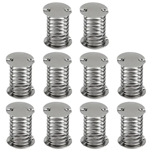 Base de resorte de metal de 0.59 x 0.43 pulgadas, resorte en espiral para manualidades, paquete de 10