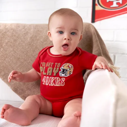 Vista 5 de Gerber - Mameluco unisex de manga corta para bebé, equipo de la NFL, paquete de 3