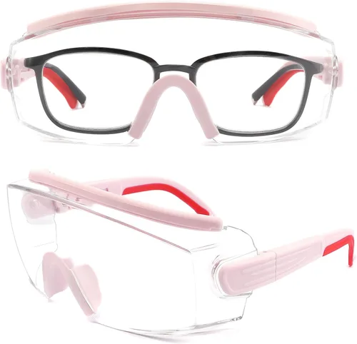 Vista 10 de Gafas de seguridad sobre anteojos, anti niebla, gafas protectoras con marco ajustable para hombres y mujeres