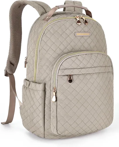 Vista 9 de LIGHT FLIGHT Mochila para computadora portátil de trabajo, mochila de viaje para mujer, mochila para laptop de 15.6 pulgadas