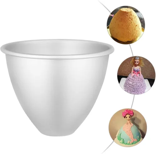 Vista 3 de Cabilock Bandeja decorativa para falda de princesa, molde de pastel de semicírculo desmontable, moldes para tartas, moldes de material de aluminio