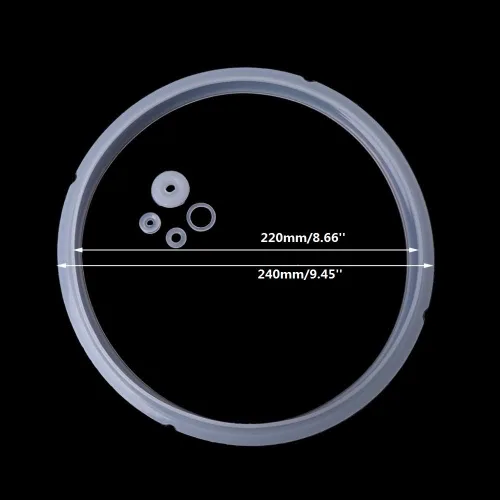 Vista 5 de Junta de silicona para olla a presión eléctrica para 5 y 6 cuartos de galón, modelo IP con estante de vapor de 5 pulgadas, juego de 6 accesorios