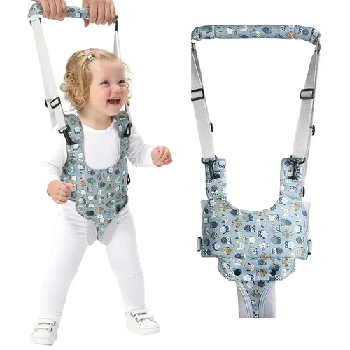 Vista 11 de IULONEE Andador de bebé, arnés de mano para niños pequeños, ayudante, cinturón protector, para actividades infantiles, ajustable, de pie, ayudante
