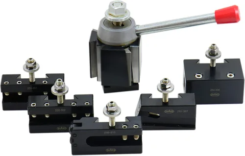 Vista 3 de Shars OXA - Juego de postes de herramientas de cambio rápido, 6 piezas de torno CNC para torno de 6 a 9 pulgadas (herramienta de corte 0°) 202-9469 M
