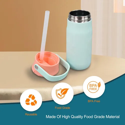 Vista 5 de Popote de repuesto compatible con botella de agua Zak de 14 oz Designs Harmony, paquete de 4 con 1 cepillo (paquete de 6)