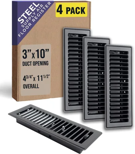 Vista 59 de Se ajusta a aperturas de conducto de 2x10 y 10x2 Registro de piso con diseño de rejilla de Handua Diseño resistente y transitable