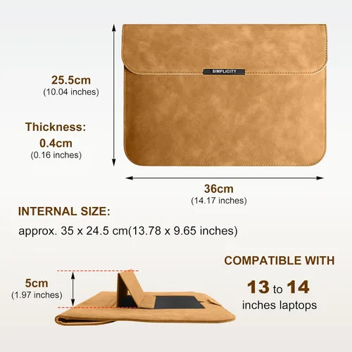 Vista 2 de Funda para portátil de 13-14 pulgadas con soporte para MacBook Neo 13 - Caqui