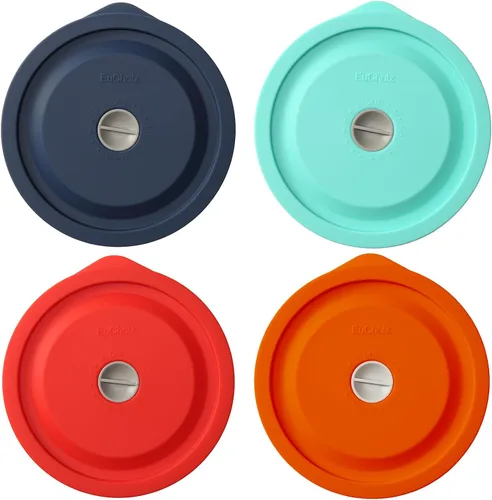 Vista 13 de Tapas de repuesto para Pyrex 7200-PC de 2 tazas, tapa de cobertura de almacenamiento redonda de silicona para tazón de vidrio Anchor Hocking Beige 4