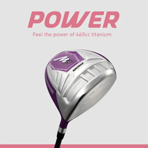 Vista 4 de Precise M5 - Juego completo de palos de golf para mujer – Juego completo para diestros con conductor de titanio, SS Fairway e híbrido, hierros de 5