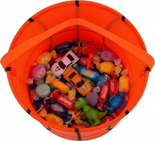 Vista 4 de XinblueCo Cesta de béisbol Cestas de Pascua para lona Cestas de caza de huevos de Pascua