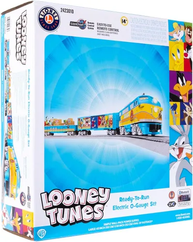 Vista 20 de Lionel Looney Tunes Freight LionChief 5.0 - Juego de tren eléctrico de calibre O con Bluetooth y control remoto