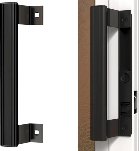 Vista 14 de Juego de manijas de puerta corredizas de vidrio de 6-5/8 pulgadas, mango redondo, agarre ergonómico, perfecto para patio, puerta de vidrio, balcón