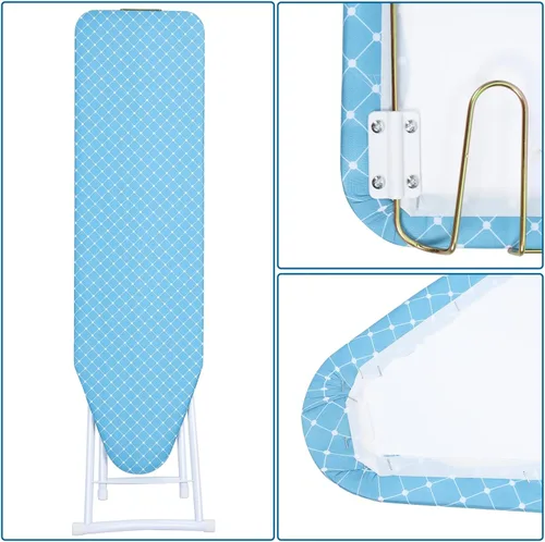 Vista 7 de Tabla de planchar de 42 pulgadas, tabla de planchar plegable de tamaño completo, tabla de planchar doméstica plegable de 4 patas, tabla de planchar