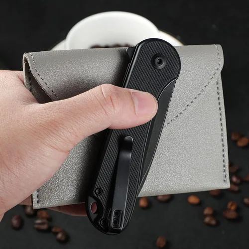 Vista 44 de CIVIVI Elementum II - Navaja de bolsillo plegable, hoja de acero Nitro-V de 2.96 pulgadas, mango G10, cuchillo utilitario con clip de bolsillo