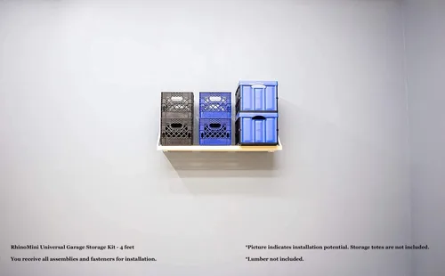 Vista 5 de Rhino Shelf RhinoMini Kit de almacenamiento universal de garaje - 4 pies