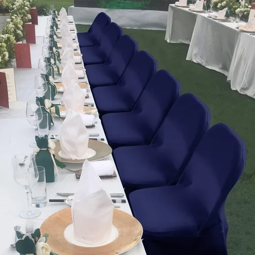 Vista 2 de Babenest - Fundas plegables para sillas de licra, 10 unidades, universales, elásticas, lavables, ajustadas, para bodas, vacaciones, banquetes