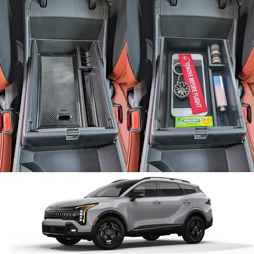 TACORBO Organizador de Consola Central Compatible con Kia Sportage 2023 2024 2025 2026 Accesorios NQ5, Sportage de 5ª Generación Bandeja de