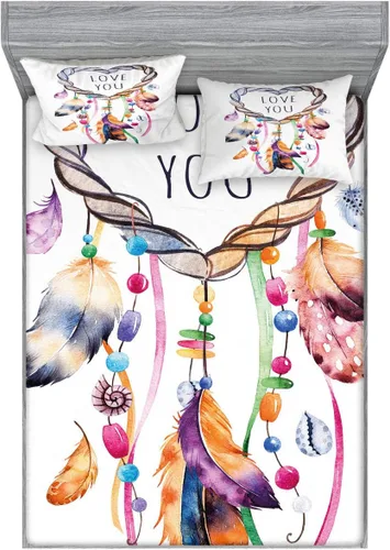 Vista 148 de Ambesonne Island Map - Juego de sábanas bajeras y fundas de almohada, mapa del tesoro súper detallado, diseño de piratas rústicos grungy, tema