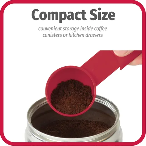 Vista 6 de Goodcook Cuchara de café extensible, 2 cucharadas, pequeña, roja (paquete de 4)