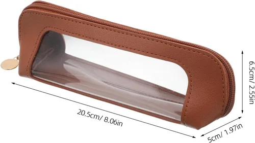 Vista 9 de Beavorty Makeup Brush Organizer Bag Portable Cosmetic Brush Holder Pouch with Zipper Travel Vanity Case for Women Brown
