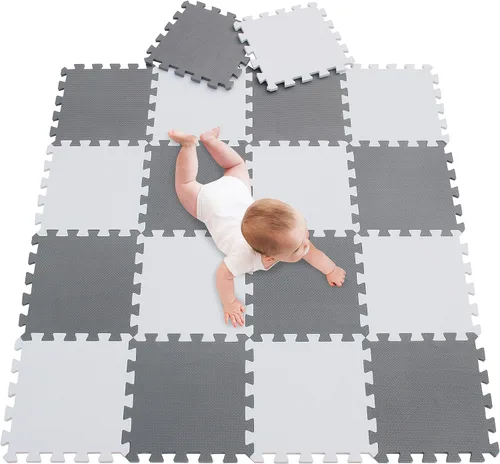 Vista 2 de meiqicool Alfombrilla de Espuma para Juego Gruesa de EVA entrelazada para Pisos, Suave, para Niños, Yoga, Ejercicio, Tablero de Bloqueo