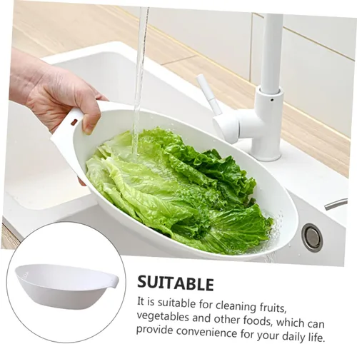 Vista 7 de Cabilock Cesta multifuncional para lavar frutas, escurridor de verduras, cuenco para lavadora de arroz, colador seguro y resistente