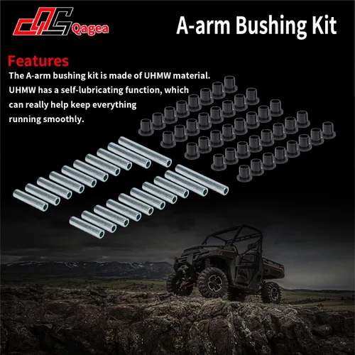 Vista 3 de Kit de bujes de brazo de control de brazo de control de brazo A resistente de repuesto para Polaris Ranger 2010-2014 tamaño completo XP 800