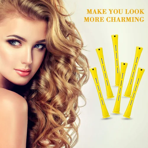Vista 5 de WILLBOND 36 piezas de varillas de onda fría para el cabello, varillas de permanente, rulos de pelo, rizadores con peine de cola de rata de acero